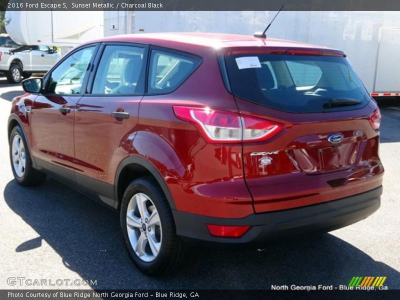 Sunset Metallic / Charcoal Black 2016 Ford Escape S