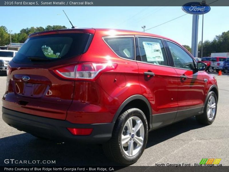 Sunset Metallic / Charcoal Black 2016 Ford Escape S