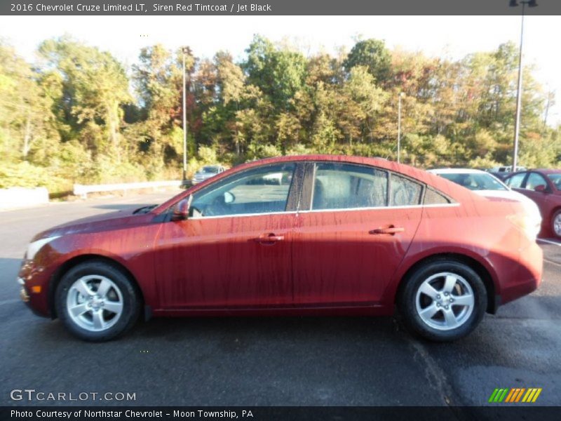 Siren Red Tintcoat / Jet Black 2016 Chevrolet Cruze Limited LT