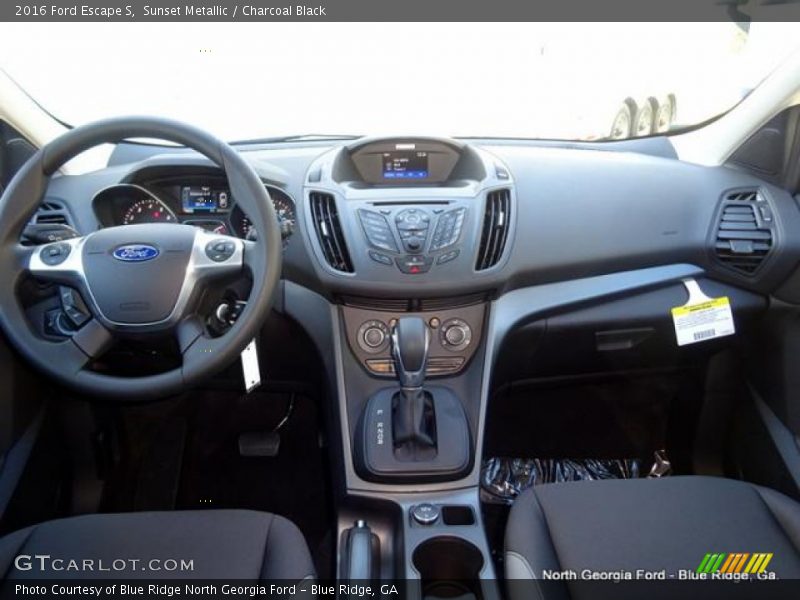 Sunset Metallic / Charcoal Black 2016 Ford Escape S