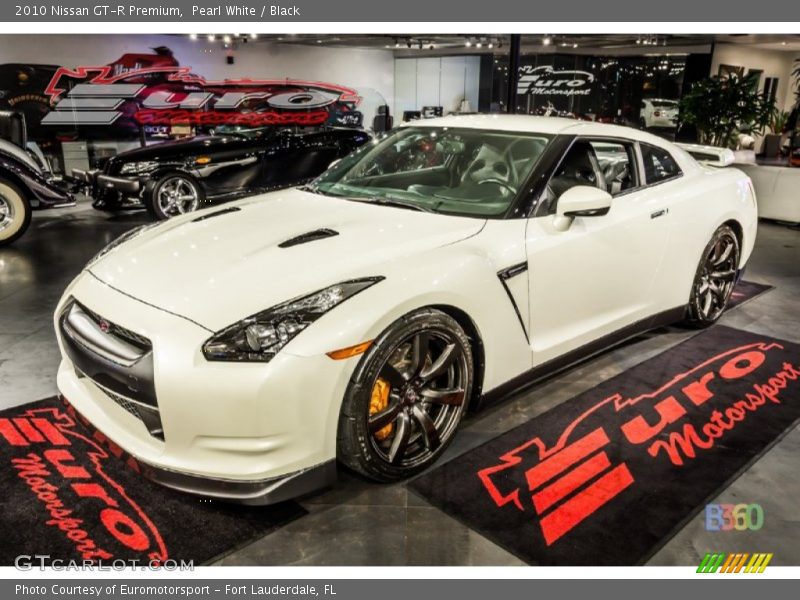 Pearl White / Black 2010 Nissan GT-R Premium