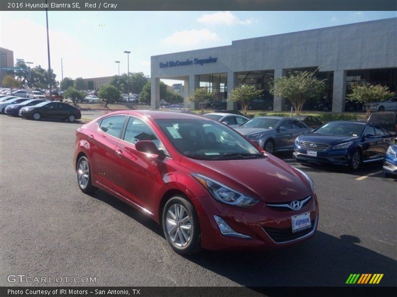 Red / Gray 2016 Hyundai Elantra SE