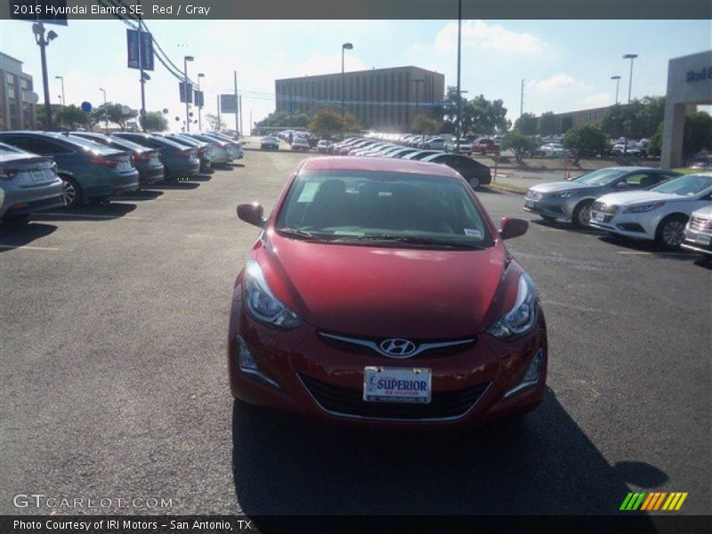 Red / Gray 2016 Hyundai Elantra SE