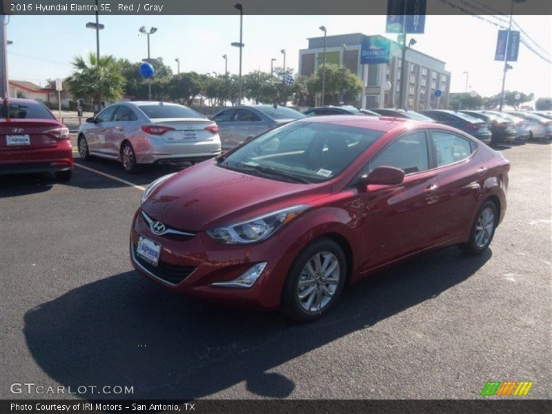 Red / Gray 2016 Hyundai Elantra SE