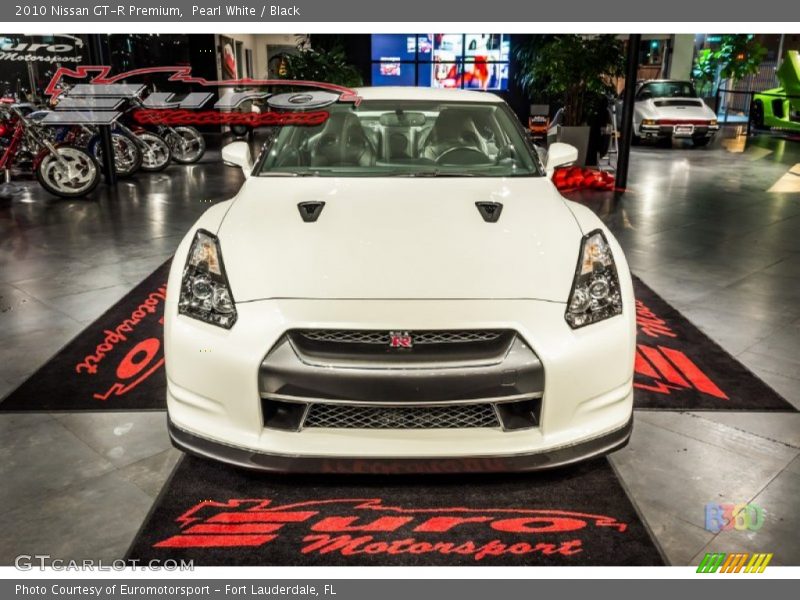 Pearl White / Black 2010 Nissan GT-R Premium