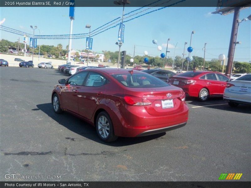 Red / Gray 2016 Hyundai Elantra SE