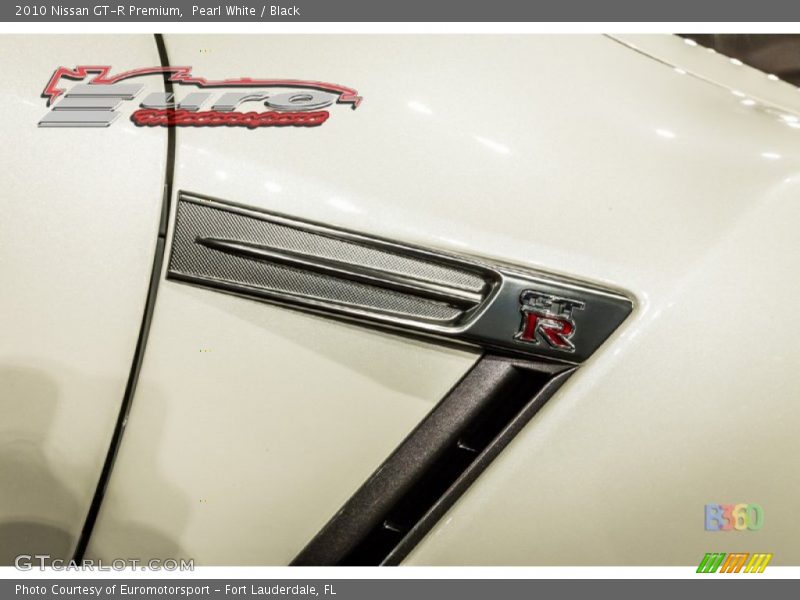 Pearl White / Black 2010 Nissan GT-R Premium