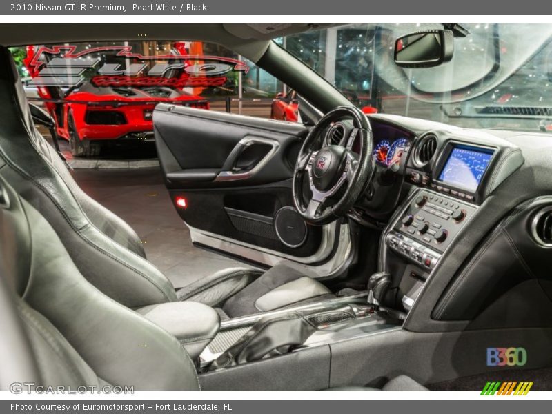 Pearl White / Black 2010 Nissan GT-R Premium