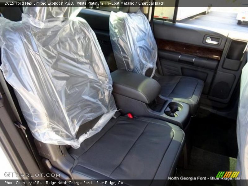 White Platinum Tri-Coat Metallic / Charcoal Black 2015 Ford Flex Limited EcoBoost AWD
