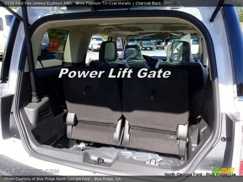 White Platinum Tri-Coat Metallic / Charcoal Black 2015 Ford Flex Limited EcoBoost AWD