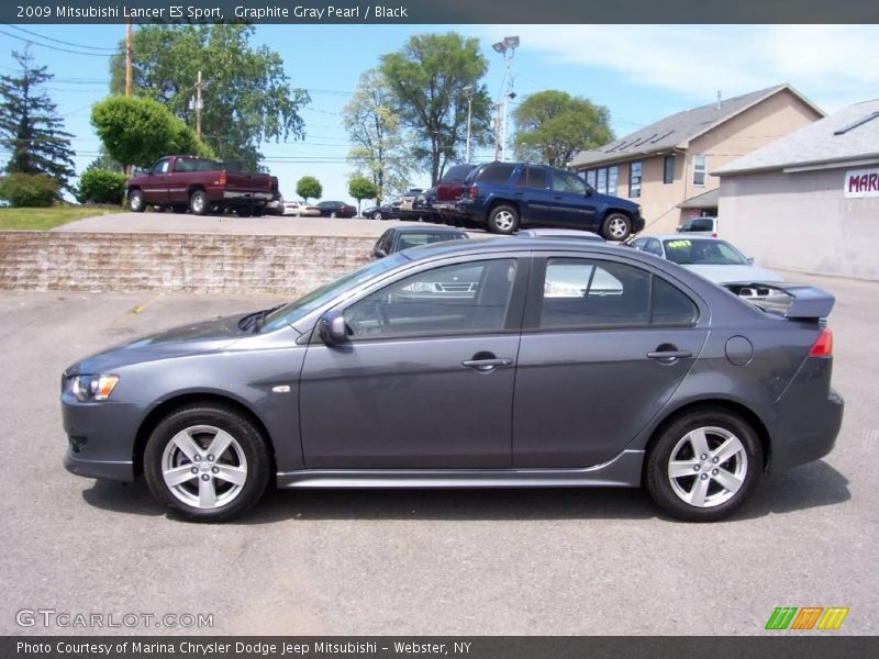 Graphite Gray Pearl / Black 2009 Mitsubishi Lancer ES Sport