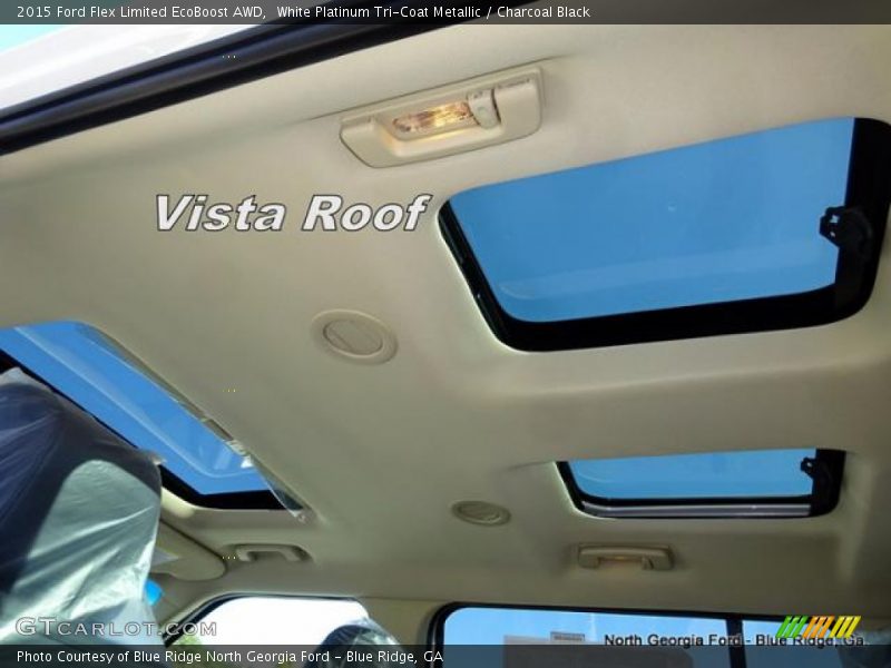 White Platinum Tri-Coat Metallic / Charcoal Black 2015 Ford Flex Limited EcoBoost AWD
