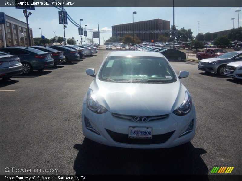 White / Gray 2016 Hyundai Elantra SE