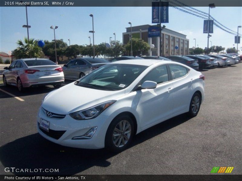 White / Gray 2016 Hyundai Elantra SE