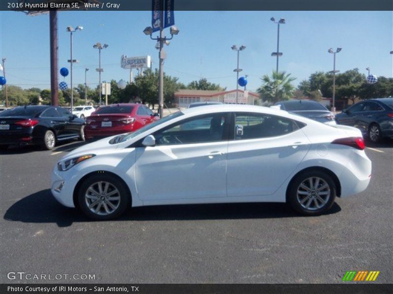 White / Gray 2016 Hyundai Elantra SE