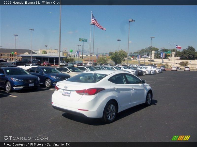 White / Gray 2016 Hyundai Elantra SE