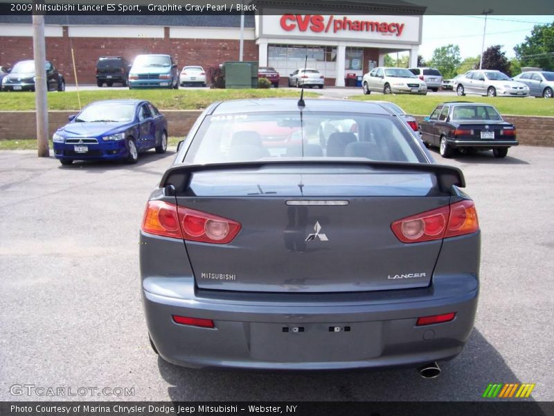 Graphite Gray Pearl / Black 2009 Mitsubishi Lancer ES Sport