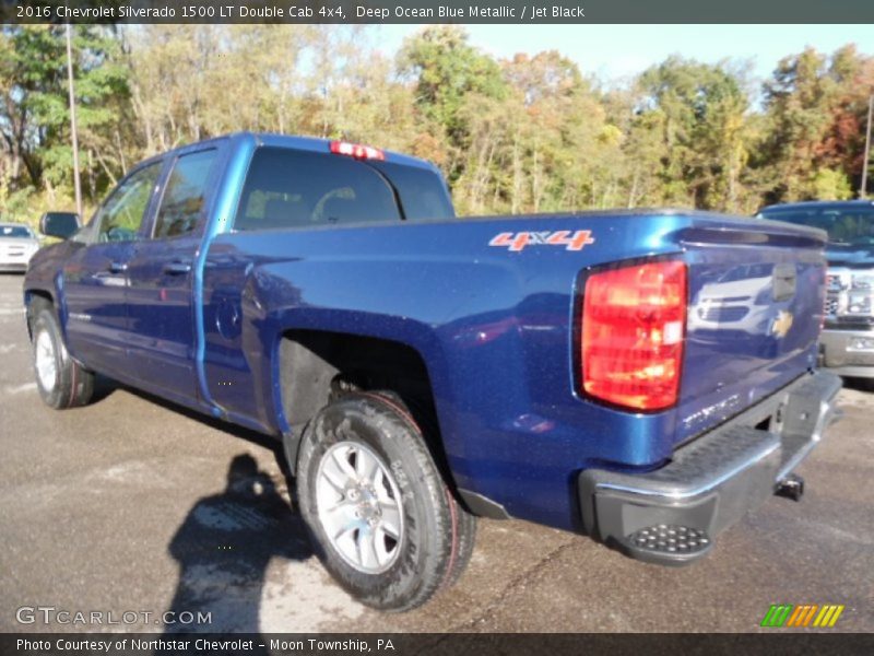 Deep Ocean Blue Metallic / Jet Black 2016 Chevrolet Silverado 1500 LT Double Cab 4x4