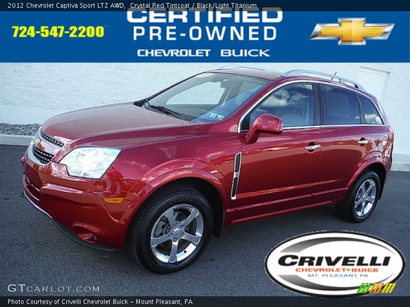 Crystal Red Tintcoat / Black/Light Titanium 2012 Chevrolet Captiva Sport LTZ AWD