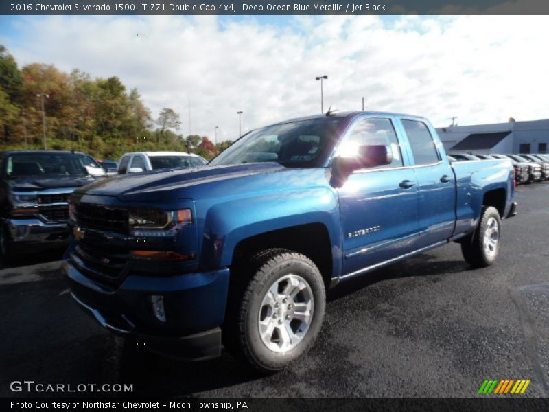 Deep Ocean Blue Metallic / Jet Black 2016 Chevrolet Silverado 1500 LT Z71 Double Cab 4x4