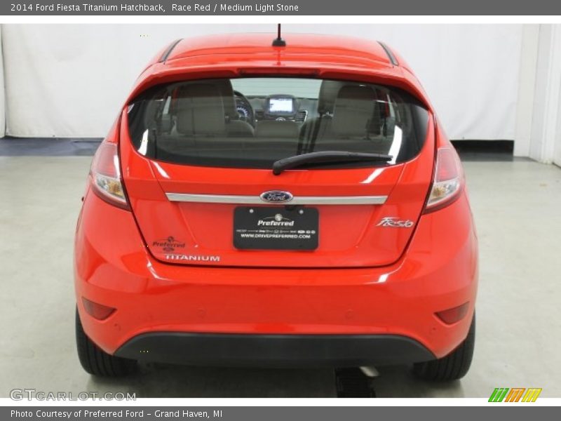 Race Red / Medium Light Stone 2014 Ford Fiesta Titanium Hatchback