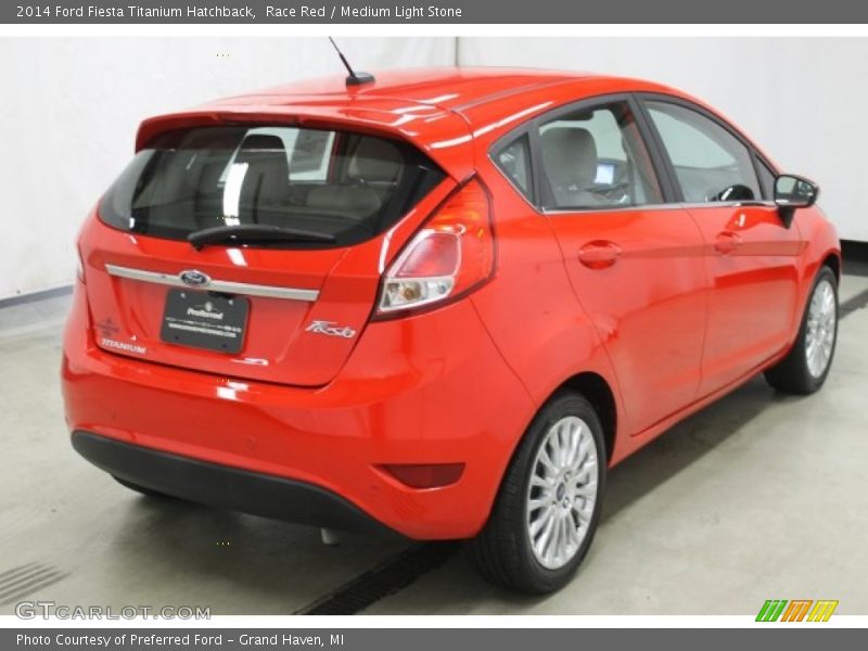 Race Red / Medium Light Stone 2014 Ford Fiesta Titanium Hatchback