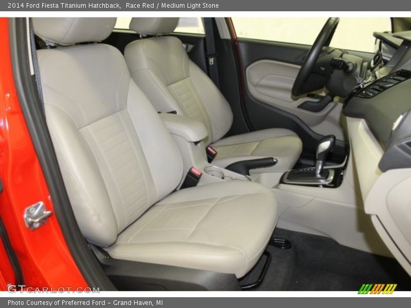 Race Red / Medium Light Stone 2014 Ford Fiesta Titanium Hatchback