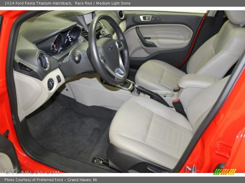 Race Red / Medium Light Stone 2014 Ford Fiesta Titanium Hatchback