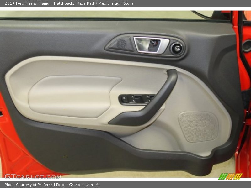 Race Red / Medium Light Stone 2014 Ford Fiesta Titanium Hatchback