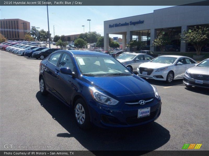 Pacific Blue / Gray 2016 Hyundai Accent SE Sedan