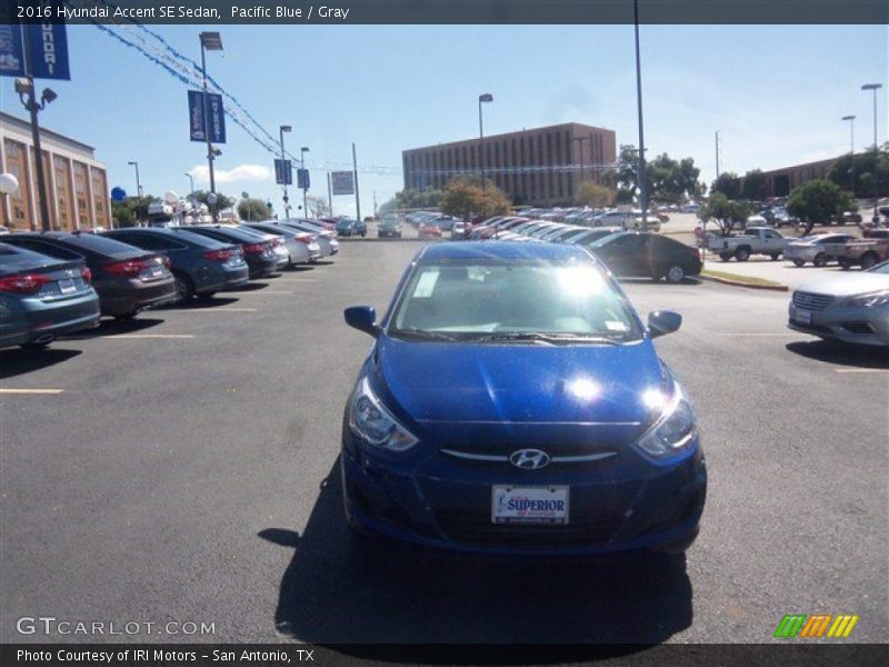 Pacific Blue / Gray 2016 Hyundai Accent SE Sedan