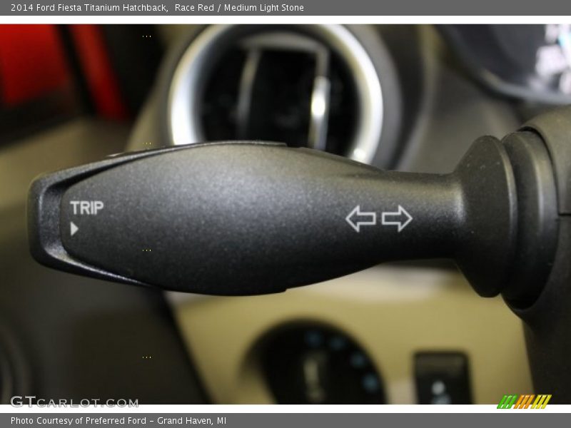 Race Red / Medium Light Stone 2014 Ford Fiesta Titanium Hatchback