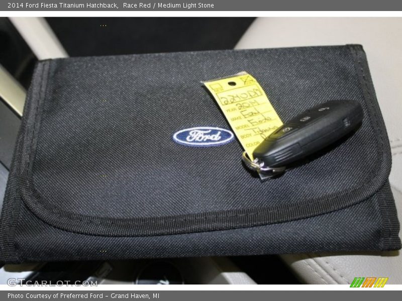 Race Red / Medium Light Stone 2014 Ford Fiesta Titanium Hatchback