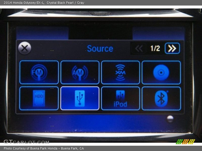 Crystal Black Pearl / Gray 2014 Honda Odyssey EX-L