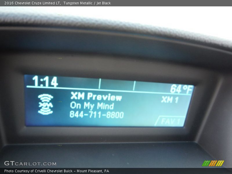 Tungsten Metallic / Jet Black 2016 Chevrolet Cruze Limited LT