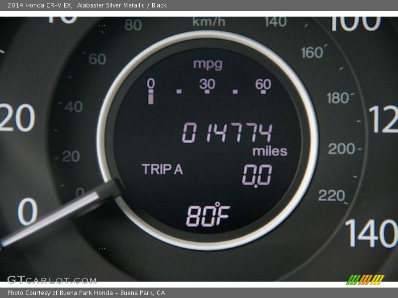 Alabaster Silver Metallic / Black 2014 Honda CR-V EX