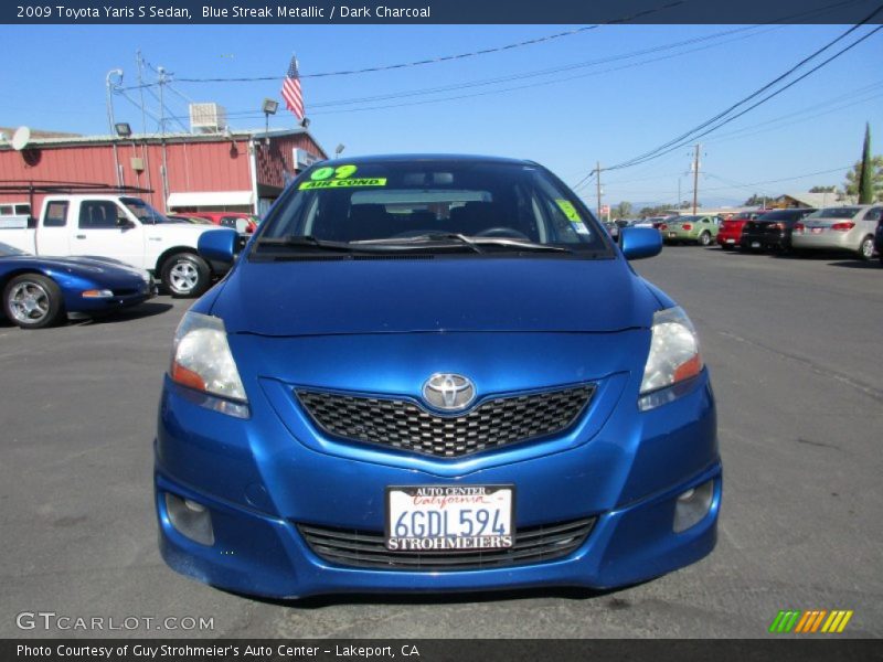 Blue Streak Metallic / Dark Charcoal 2009 Toyota Yaris S Sedan