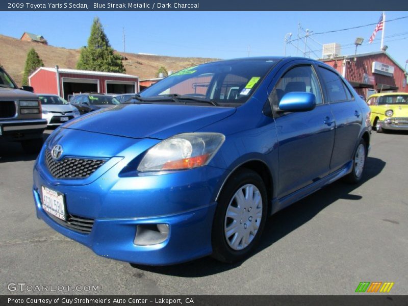 Blue Streak Metallic / Dark Charcoal 2009 Toyota Yaris S Sedan