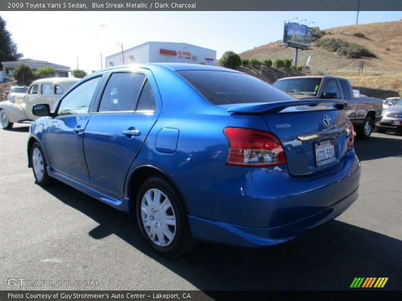 Blue Streak Metallic / Dark Charcoal 2009 Toyota Yaris S Sedan