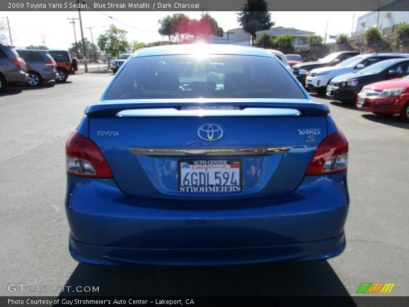 Blue Streak Metallic / Dark Charcoal 2009 Toyota Yaris S Sedan