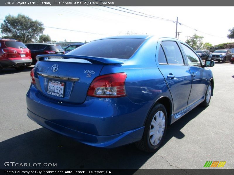 Blue Streak Metallic / Dark Charcoal 2009 Toyota Yaris S Sedan