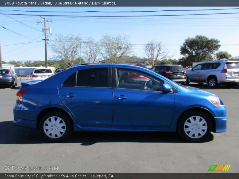 Blue Streak Metallic / Dark Charcoal 2009 Toyota Yaris S Sedan