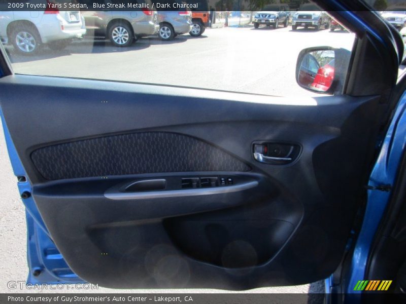 Blue Streak Metallic / Dark Charcoal 2009 Toyota Yaris S Sedan