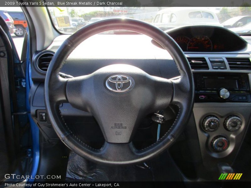 Blue Streak Metallic / Dark Charcoal 2009 Toyota Yaris S Sedan