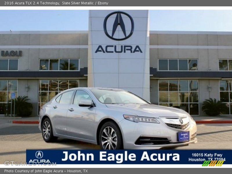 Slate Silver Metallic / Ebony 2016 Acura TLX 2.4 Technology