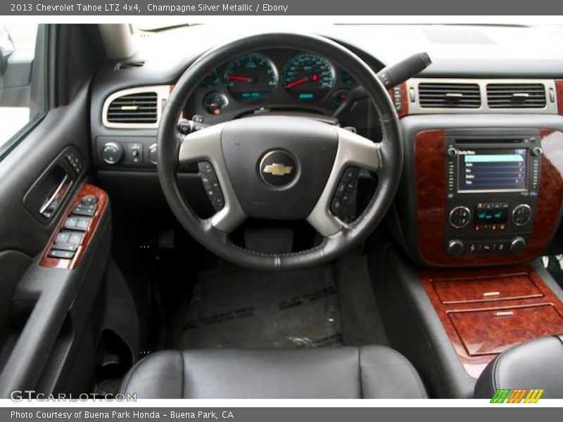 Champagne Silver Metallic / Ebony 2013 Chevrolet Tahoe LTZ 4x4