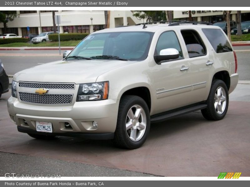 Champagne Silver Metallic / Ebony 2013 Chevrolet Tahoe LTZ 4x4
