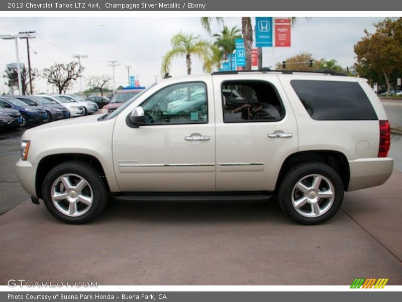Champagne Silver Metallic / Ebony 2013 Chevrolet Tahoe LTZ 4x4