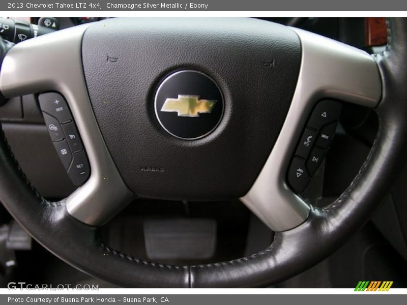 Champagne Silver Metallic / Ebony 2013 Chevrolet Tahoe LTZ 4x4