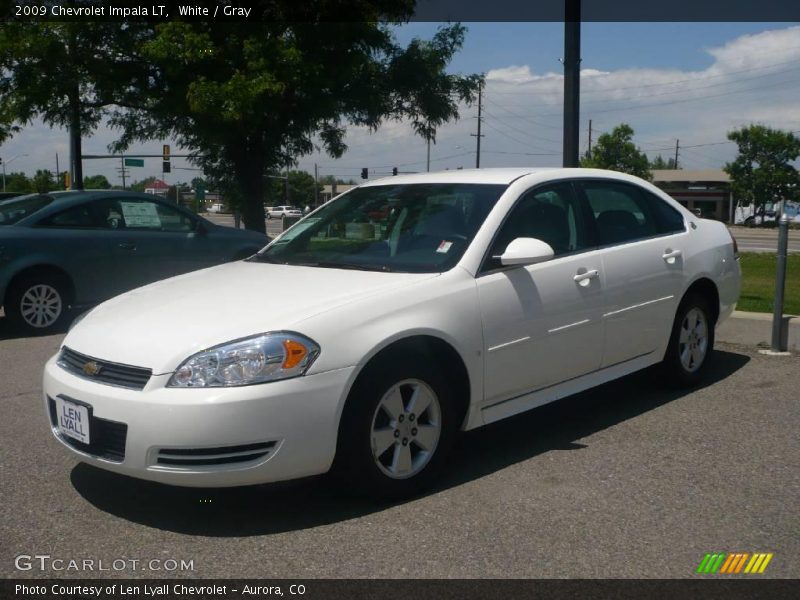 White / Gray 2009 Chevrolet Impala LT